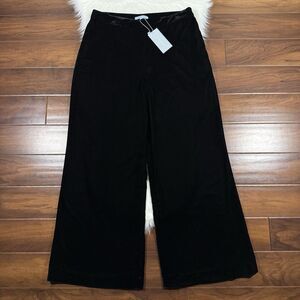Antonio Melani Women's‎ Size 14 Black Velvet Alma Cherry On Top Wide Leg Pants